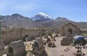 Sajama mountain and a community cemetery