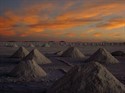 Sonnenuntergang in der Salzwüste