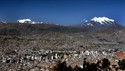 City of La Paz with Illimani mountain in the background