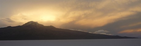 Tunupa Volcano at sunset